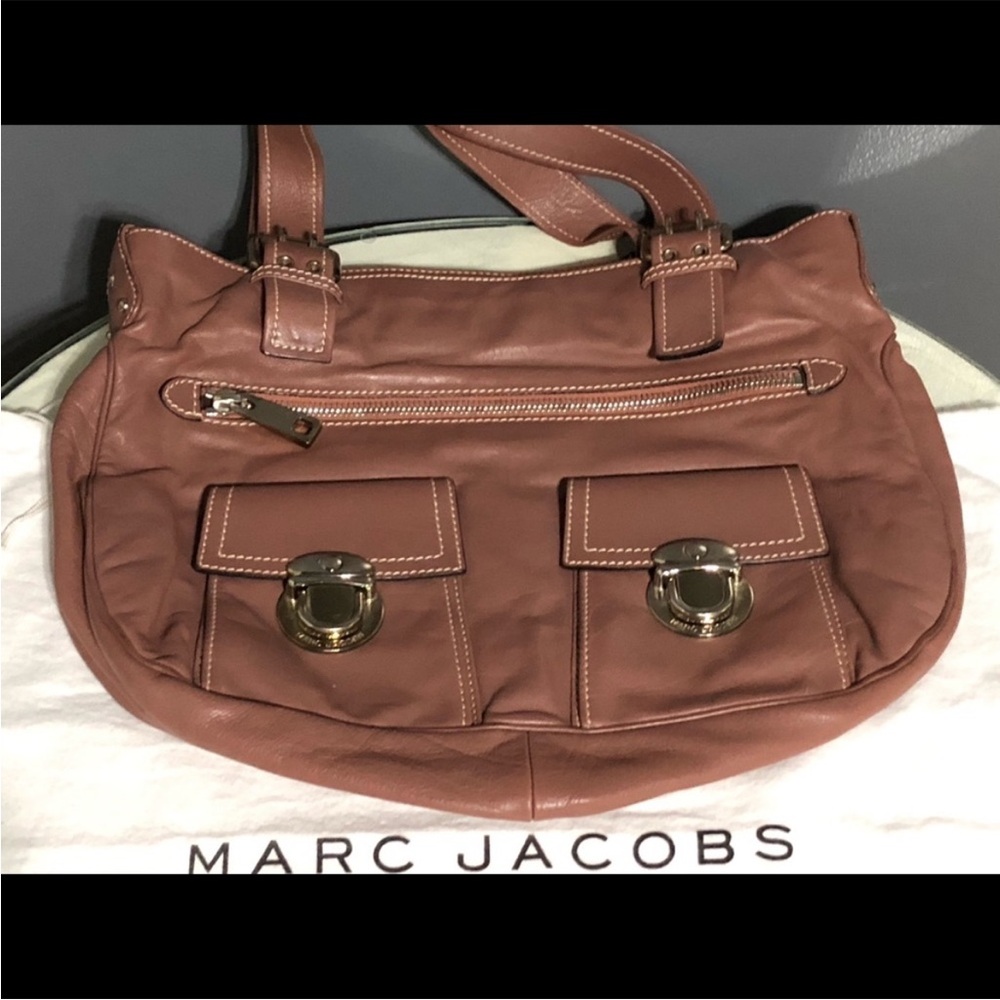 Marc Jacobs Dusty Rose Leather Shoulder Bag